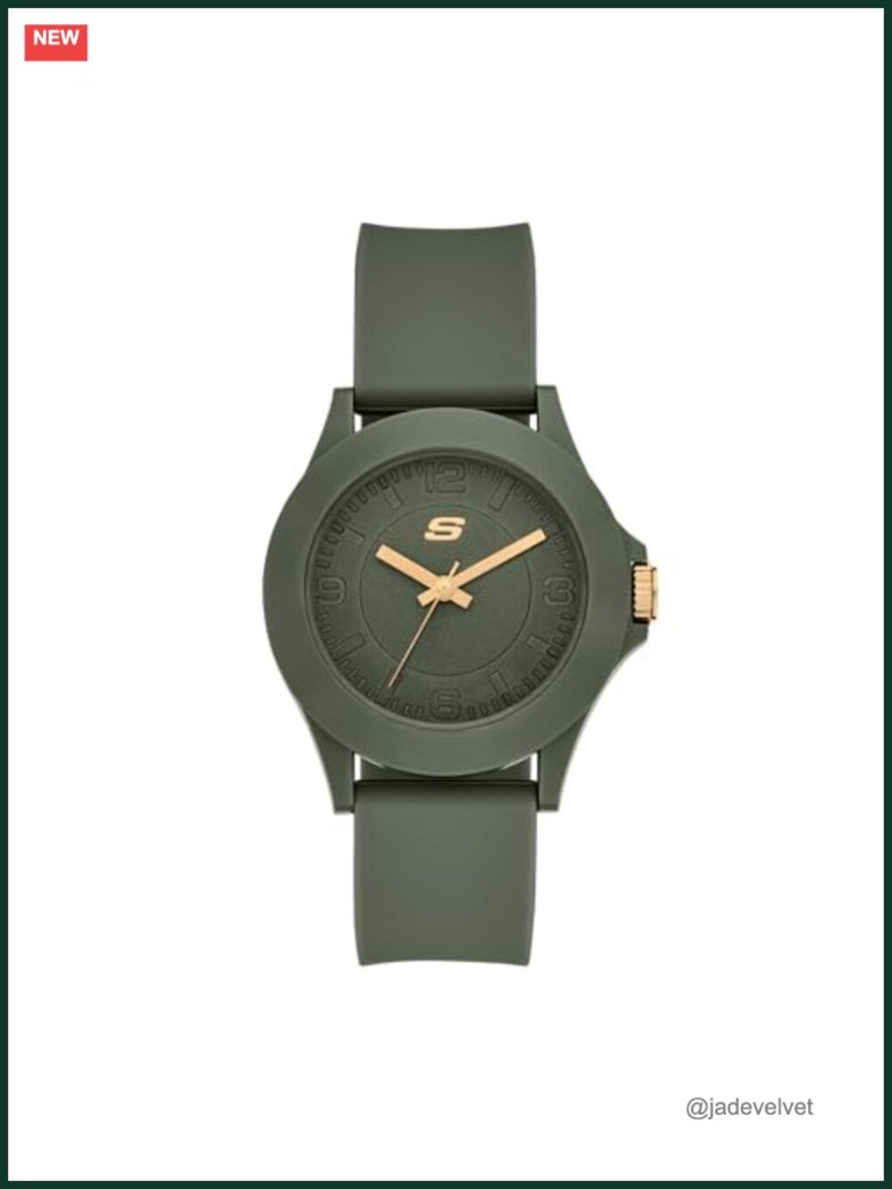 Analog Watch with Silicone Band, Water Resistant, Round Dial, Casual Style